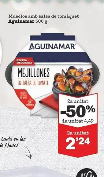 Sorli Musclos amb salsa de tomàquet aguinamar oferta