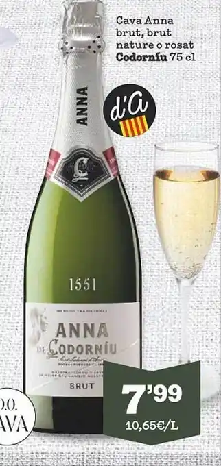 Sorli Cava anna brut brut nature o rosat codorniu oferta