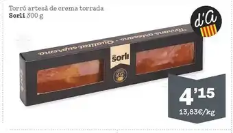 Sorli Torró artesà de crema torrada sorli oferta