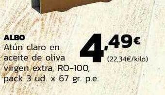Supermercados Lupa Albo atún claro en aceite de oliva virgen extra ro-100 oferta