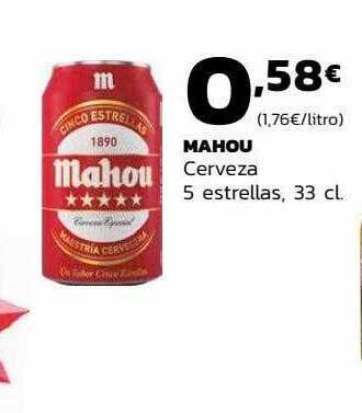 Supermercados Lupa Mahou cerveza 5 estrellas oferta