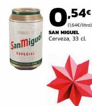 Supermercados Lupa San miguel cerveza oferta