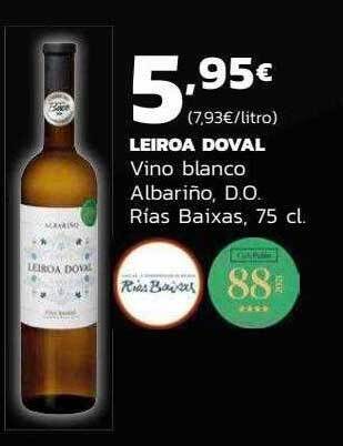 Supermercados Lupa Leiroa doval vino blanco albariño, d.o. rías baixas oferta