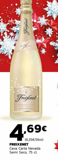 Supermercados Lupa Freixenet cava carta nevada semi seco oferta