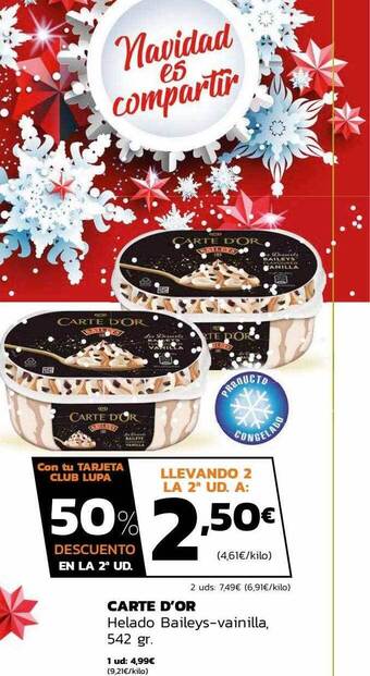 Supermercados Lupa Carte d'or helado baileys-vainilla oferta