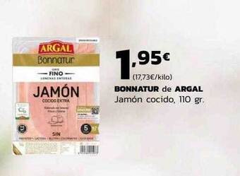 Supermercados Lupa Bonnatur de argal jamón cocido oferta