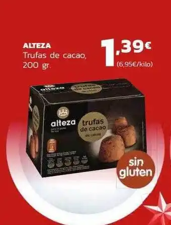 Supermercados Lupa Alteza trufas de cacao oferta
