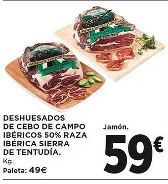 El Corte Inglés Deshuesados de cebo de campo ibéricos 50% raza ibérica sierra de tentudia oferta