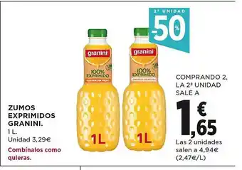 El Corte Inglés 2a unidad -50% zumosd exprimidos granini oferta