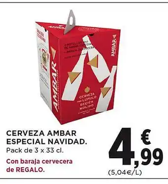 El Corte Inglés Cerveza ambar especial navidad oferta