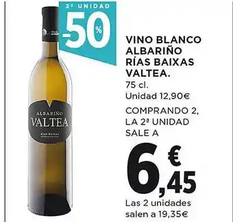 El Corte Inglés 2a unidad -50% vino blanco albariño rías baixas valtea oferta