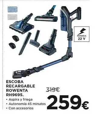 El Corte Inglés Escoba recargable rowenta rh9695 oferta