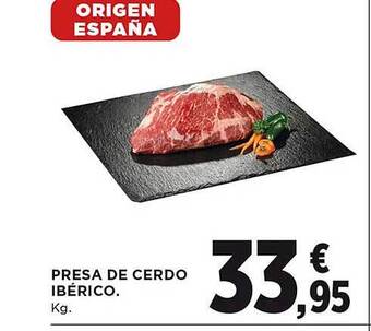 El Corte Inglés Presa de cerdo ibérico oferta