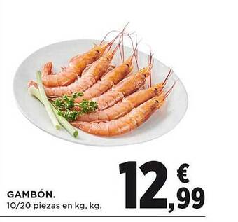 El Corte Inglés Gambón 10 20 piezas en kg oferta