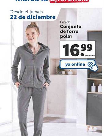 Lidl Esmara conjunto de forro polar oferta