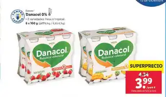 Lidl Danone danacol 0% oferta