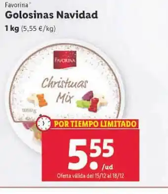 Lidl Favorina golosinas navidad oferta