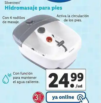 Lidl Silvercrest hidromasaje para pies oferta