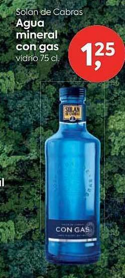 Suma Supermercados Solan de cabras agua mineral con gas vidrio 75 cl oferta