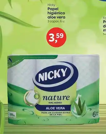 Suma Supermercados Nicky papel higiénico aloe vera oferta