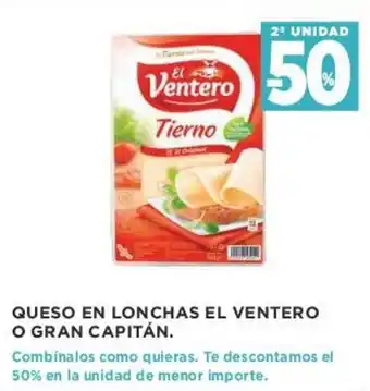 Supercor Queso En Lonchas El Ventero O Gran Capitán oferta