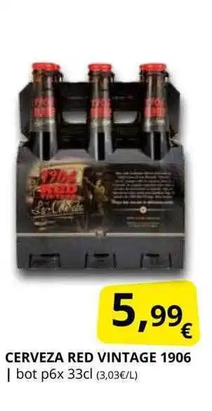 Supermercados MAS Cerveza red vintage 1906 oferta