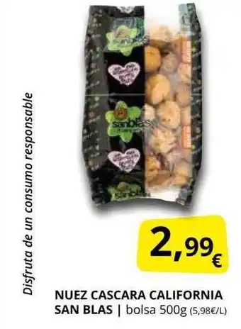 Supermercados MAS Nuez cascara california san blas bolsa oferta
