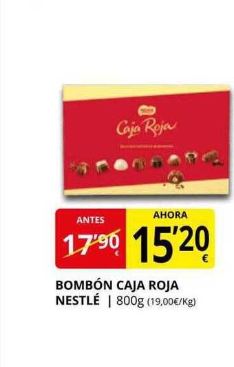 Supermercados MAS Bombón caja roja nestlé oferta