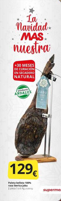 Supermercados MAS Paleta bellota 100% raza iberica jabu oferta