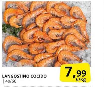 Supermercados MAS Langostino cocido oferta