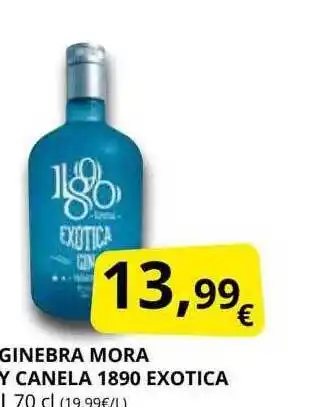 Supermercados MAS Ginebra mora y caneca 1890 exotica oferta