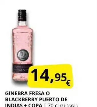 Supermercados MAS Ginebra fresa o blackberry puerto de indias + copa oferta
