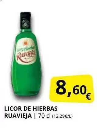 Supermercados MAS Licor de hierbas ruavieja oferta