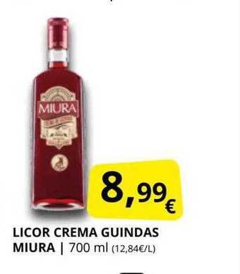 Licor crema guindas miura