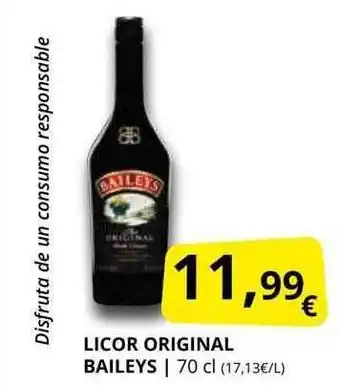 Supermercados MAS Licor original bailey's oferta