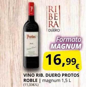 Supermercados MAS Vino rib. duero protos roble oferta