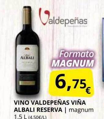 Supermercados MAS Vino valdepeñas viña albali reserva oferta