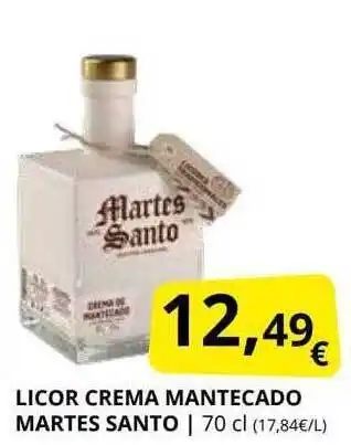 Supermercados MAS Licor crema mantecado martes santo oferta