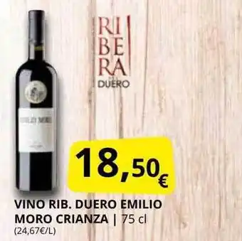Supermercados MAS Vino rib. duero emilio moro crianza oferta