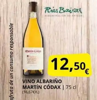 Supermercados MAS Vino albariño martín códax oferta