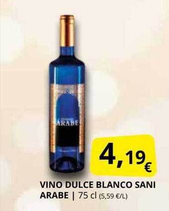 Supermercados MAS Vino dulce blanco sani arabe oferta