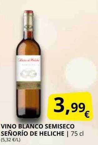 Supermercados MAS Vino blanco semiseco señorío de heliche oferta