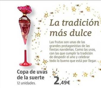 Supermercados Sánchez Romero Copa de uvas de la suerte oferta