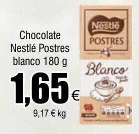 FROIZ Chocolate nestlé postres blanco oferta
