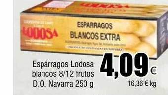 FROIZ Espárragos lodosa blancos 8-12 frutos d.o. navarra oferta