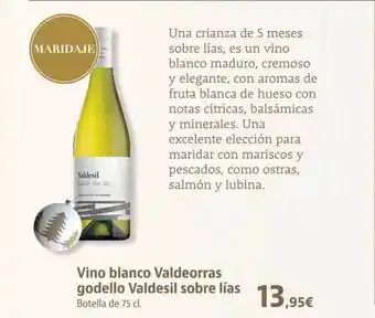 Supermercados Sánchez Romero Vino blanco valdeorras godello valdesil sobre lías oferta