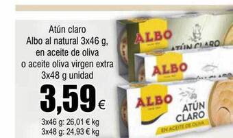 FROIZ Atún claro albo al natural en aceite de oliva o aceite oliva virgen extra oferta