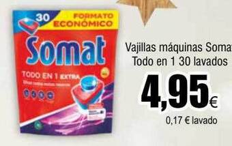 FROIZ Vajillas máquinas somat todo en 1 30 lavados oferta