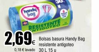 FROIZ Bolsas basura handy bag resistente antigoteo oferta
