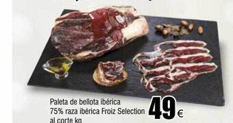 FROIZ Paleta de bellota ibérica 75% raza ibérica froiz selection al corte kg oferta